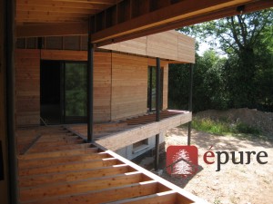 maison ossature bois à Rignac épure construction bois